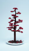 Handmade Copper Wire Bonsai Tree | 9" Tall on White Ceramic Base | Artistic Home Decor & Thoughtful Gift