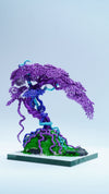 Purple Ocean Wire Bonsai Tree – Handmade Copper Wire Tree Sculpture – Han-Kengai Style Miniature Tree Art – Unique Zen Gift – Desk or Shelf Decor