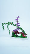Enchanting Miniature Wire Art Tree - Purple, Green & Red Copper on Natural Wood Base | Unique Home Decor & Thoughtful Gift