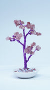 Gemstone Bonsai Tree – Amethyst & Rose Quartz | Handmade Crystal Tree Decor | 5.5" | Unique Gift for Any Occasion