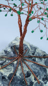 Turquoise Beaded Bonsai Tree – Copper Wire Art on Stone Base | Unique Home Décor & Thoughtful Gift