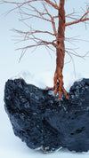 Copper Wire Bonsai Tree | Handmade Miniature Sculpture | 8" Bare Tree Art on Plaster Base | Nature-Inspired Home Decor | Unique Gift Idea